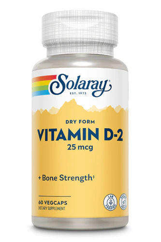 SOLARAY Dry D-2, Veg Cap (Btl-Plastic) 1000IU | 60ct