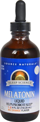 Source Naturals Melatonin Sublingual Liquid Natural Orange, 4 fl oz
