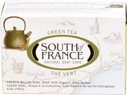 South of France French Milled Oval Soap Green Tea, 6 oz