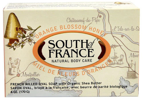 South of France French Milled Oval Soap Orange Blossom Honey, 6 oz
