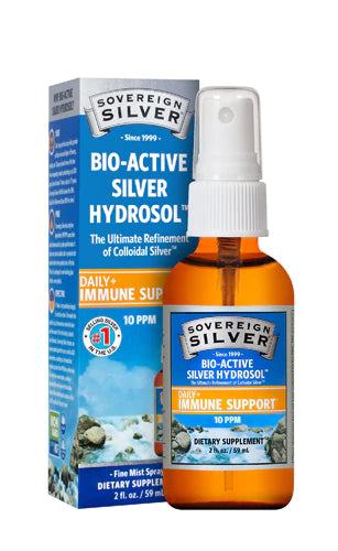 Sovereign Silver Immune Support, Colloidal Silver, Bio-Active Silver Hydrosol,10 ppm, Fine Mist Spray, 2 Fl Oz
