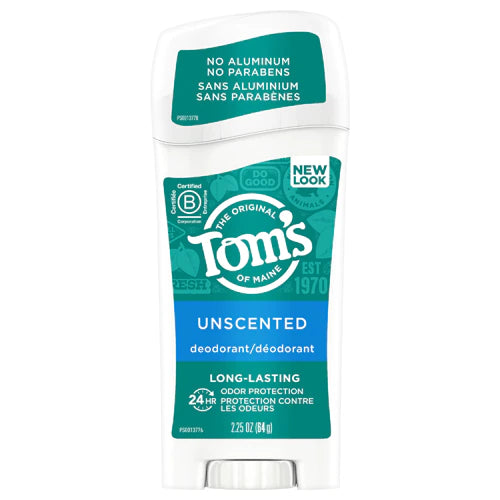 Tom&#39;s of Maine Natural Long Lasting Deodorant Aluminum Free Unscented, 2.25 oz