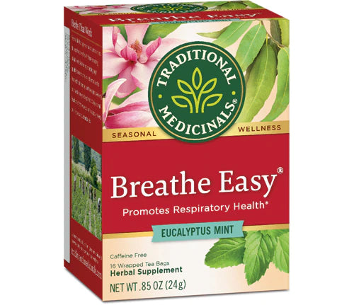 Traditional Medicinals - Breathe Easy Seasonal Tea - Promotes Respiratory Health - 16 Tea Bags