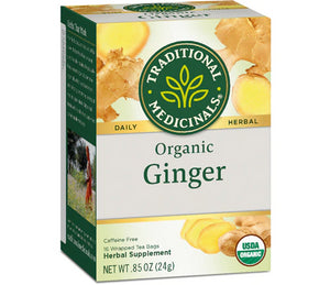 Traditional Medicinals Tea, Organic Ginger, Healthy Digestion, Pleasantly Spicy & Warming, 96 Tea Bags