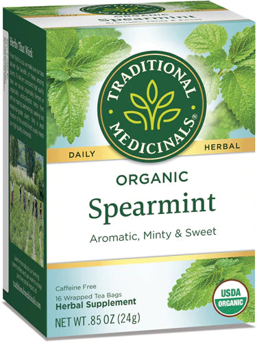 Traditional Medicinals Organic Spearmint herbal tea, Fair Trade Certified, 16 ct