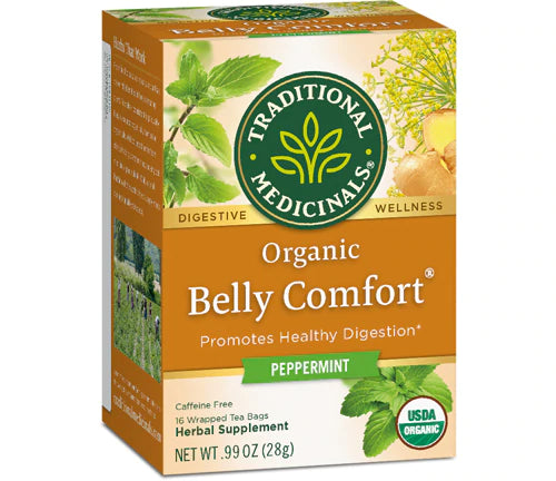 Traditional Medicinals Tea, Organic Belly Comfort Peppermint, Promotes Healthy Digestion, 16 Tea Bags