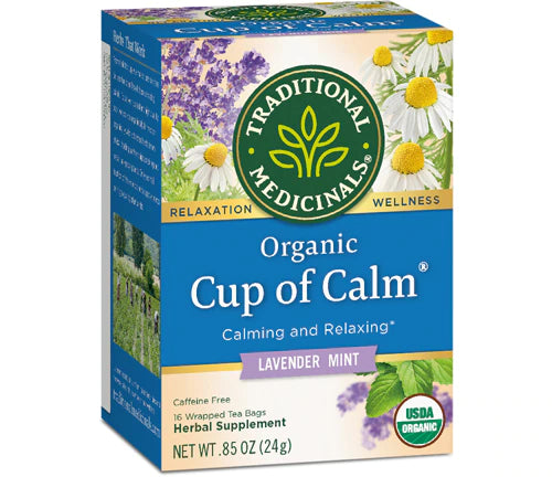 Traditional Medicinals Organic Cup Of Calm® Herbal Tea, 16 Tea Bags