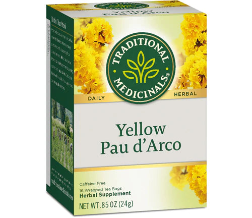 Traditional Medicinals Yellow Pau d&#39;Arco Herbal Tea, 16 Tea Bags