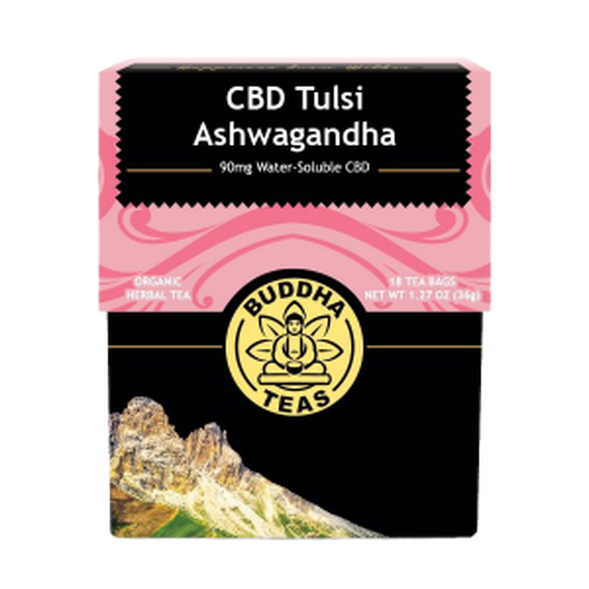 Buddha Teas CBD Tulsi Ashwagandha 18 Tea Bags