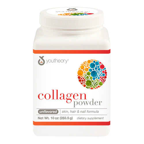 Youtheory Collagen Powder - Premium Collagen Supplement with Vitamin C &amp; Biotin - Healthy Hair, Nails, Skin &amp; Joints* - Hydrolyzed &amp; Highly Absorbable - Dairy &amp; Gluten Free - Unflavored - 10 oz