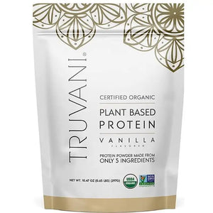 Truvani Organic Plant Based Protein Powder, Vanilla, 10 servings(297g)