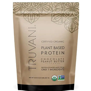 Truvani Organic Plant Based Protein Powder, Peanut Butter Chocolate, 10 servings(297g)