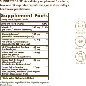 Solgar No. 7, 30 Vegetable Capsules - Joint Support & Comfort - Increased Mobility & Flexibility - Supplement for Men & Women - With Ester-C Vitamin C - Gluten Free, Non GMO, Dairy Free - 30 Servings