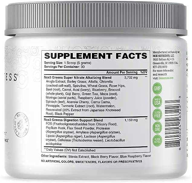 Arugula Powered Greens and Superfoods, 10x More Nitric Oxide Than Other Greens, Feel Incredible, Test Included, 26 Superfoods, Resveratrol, Barley Grass, Broccoli, Moringa, Beets, Great Taste 30 Days