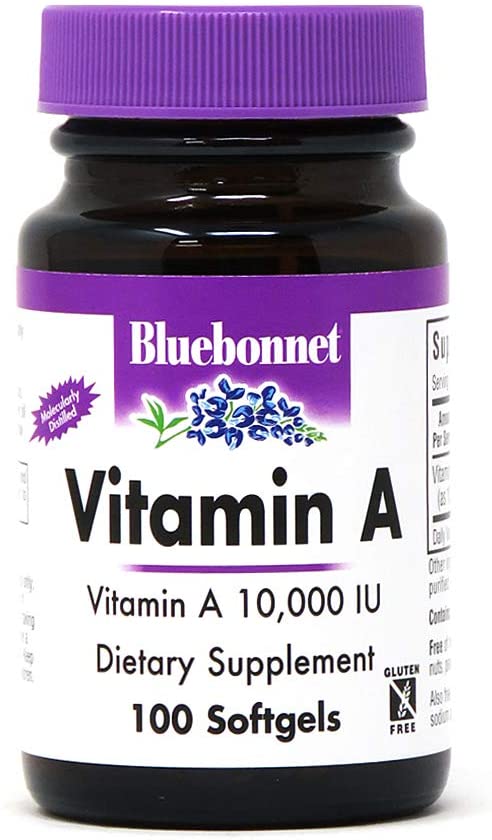Vitamin A 10,000 IU from Deep Sea, Cold Water, Fish Oil - For Eye Health &amp; Immune Function* - Gluten Free - Dairy Free - Molecularly Distilled - 100 Softgels - 100 Servings