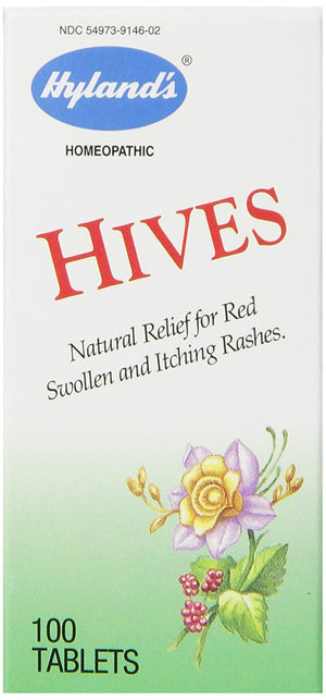 Itch Relief Tablets for Hives by Hyland's, Fast Natural Relief of Swollen and Itching Hives, 100 Tablets