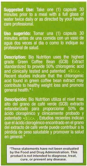 BIONUTRITION Pure Green Coffee Bean 50caps