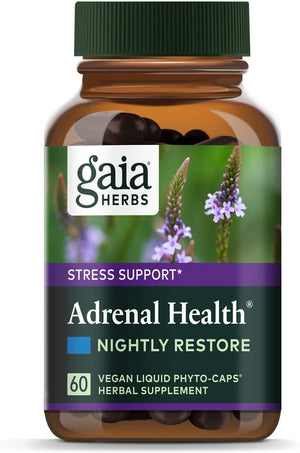 Gaia Herbs Adrenal Health® Nightly Restore, 60 Vegan Capsules