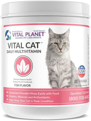 Vital Planet - Vital Cat Powder - Full Spectrum Vitamins for Cats - 30 Servings