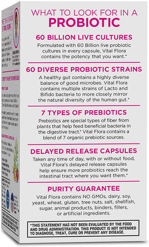 Vital Planet - Vital Flora 60/60 Shelf Stable Women's Probiotic 60 Capsules