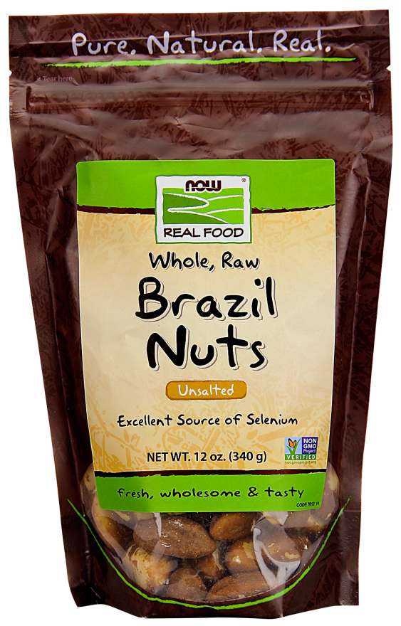 NOW Real Food Whole Raw Brazil Nuts Unsalted, 12 oz