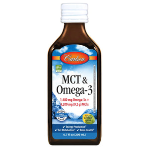 Carlson - MCT & Omega-3, Lemon-Lime, 200 mL (6.7 Fl Oz)