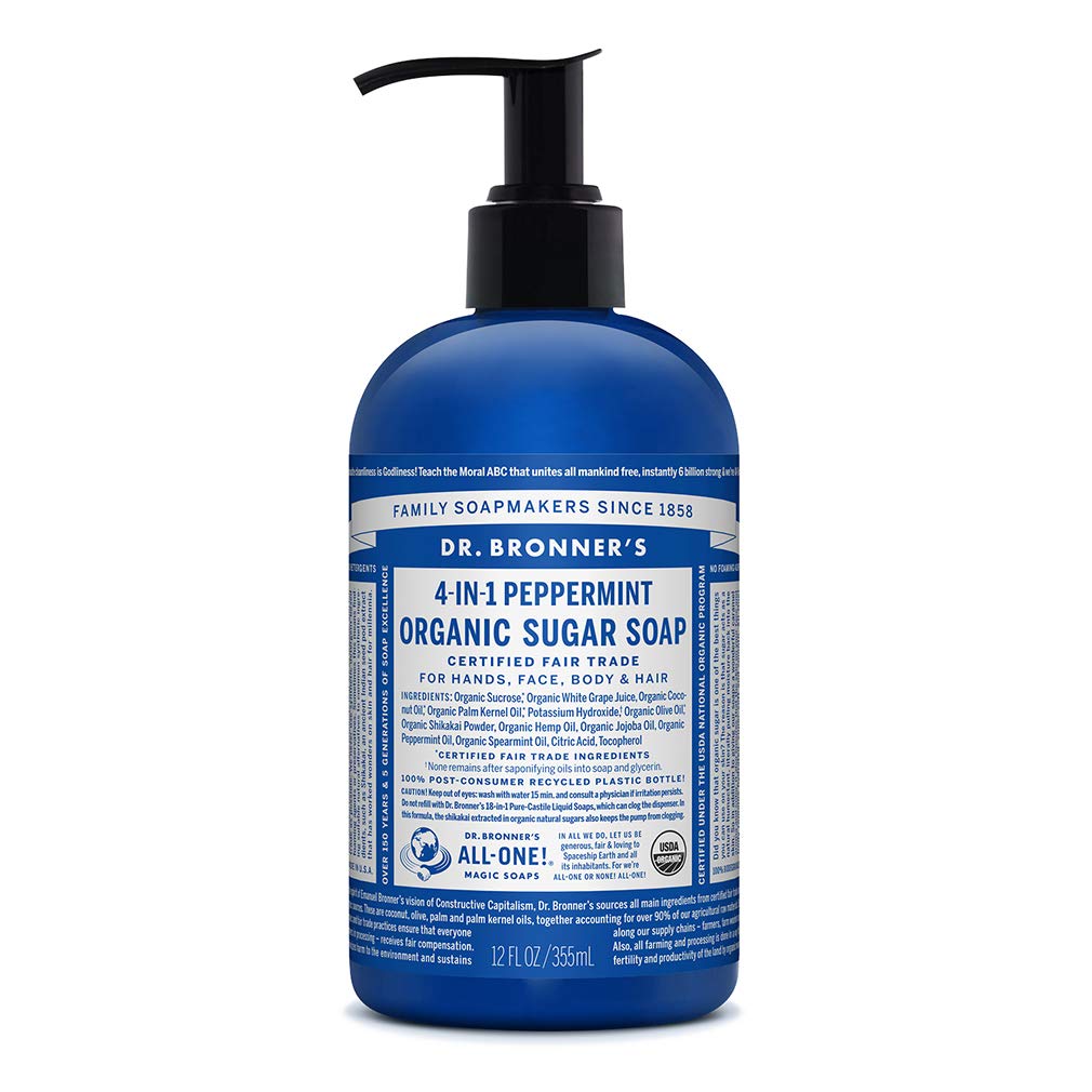 Dr. Bronner&#39;s Organic Shikakai Hand Soap Spearmint Peppermint - 12 fl oz