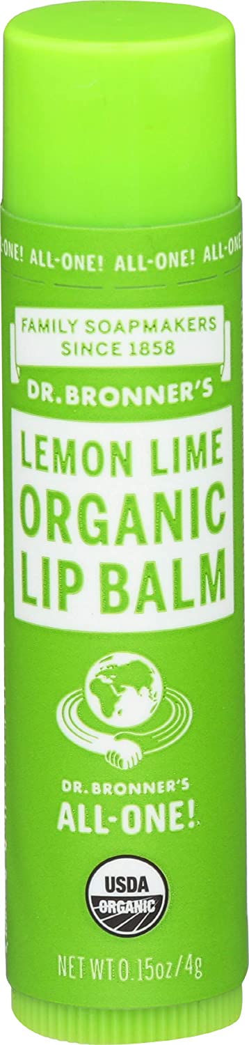 Dr. Bronner&#39;s Organic Lip Balm Lemon Lime, 0.15 oz