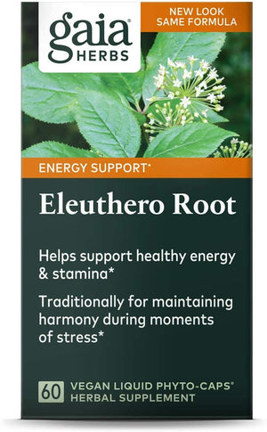 Gaia Herbs Eleuthero Root, 60 Vegetarian Liquid Phyto-Caps™
