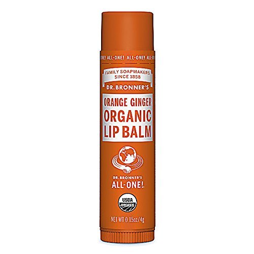 Dr. Bronner&#39;s Organic Lip Balm Orange Ginger, 0.15 oz