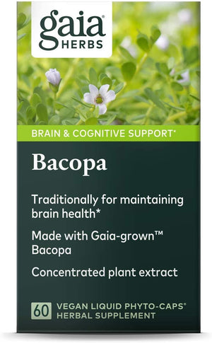 Gaia Herbs Bacopa, 60 Vegan Liquid Phyto- Caps