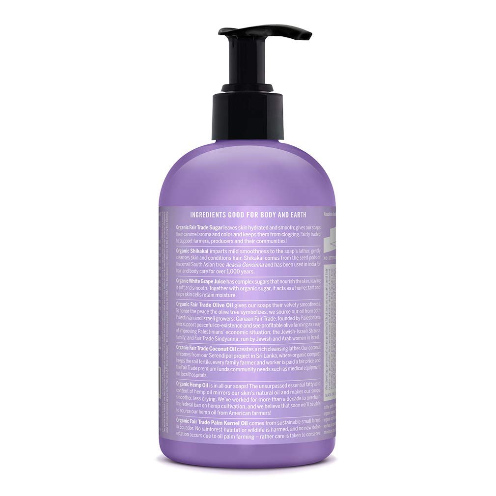 Dr. Bronner&#39;s Organic 4-in-1 Pump Soap Sugar Lavender, 12 fl oz