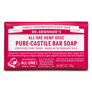 Dr. Bronner's Magic Soaps All-One Hemp Pure-Castile Soap Rose, 5 oz