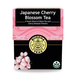 Japanese Cherry Blossom Tea - Kosher, Contains Caffeine, GMO-Free - 18 Bleach-Free Tea Bags