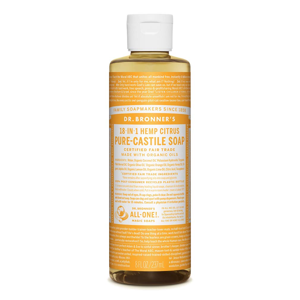 Dr. Bronner&#39;s Pure Castile Liquid Soap Citrus Orange, 8 fl oz