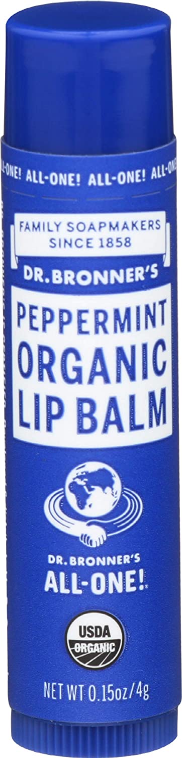 Dr. Bronner&#39;s Magic Organic Lip Balm Peppermint, 0.15 oz