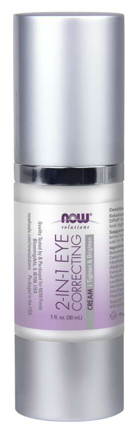 NOW Foods Solutions 2 in 1 Correcting Eye Cream, 1 fl oz