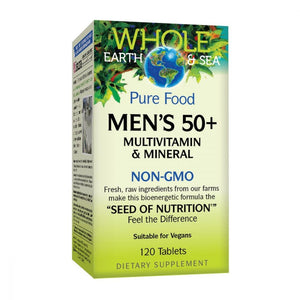 Natural Factors Whole Earth & Sea® Men's 50 plus Mutlivitamin & Mineral, 120 Tablets