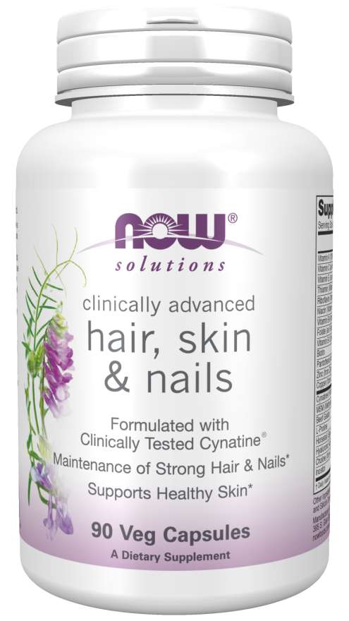 NOW Foods Solutions Hair, Skin &amp; Nails, 90 Capsules