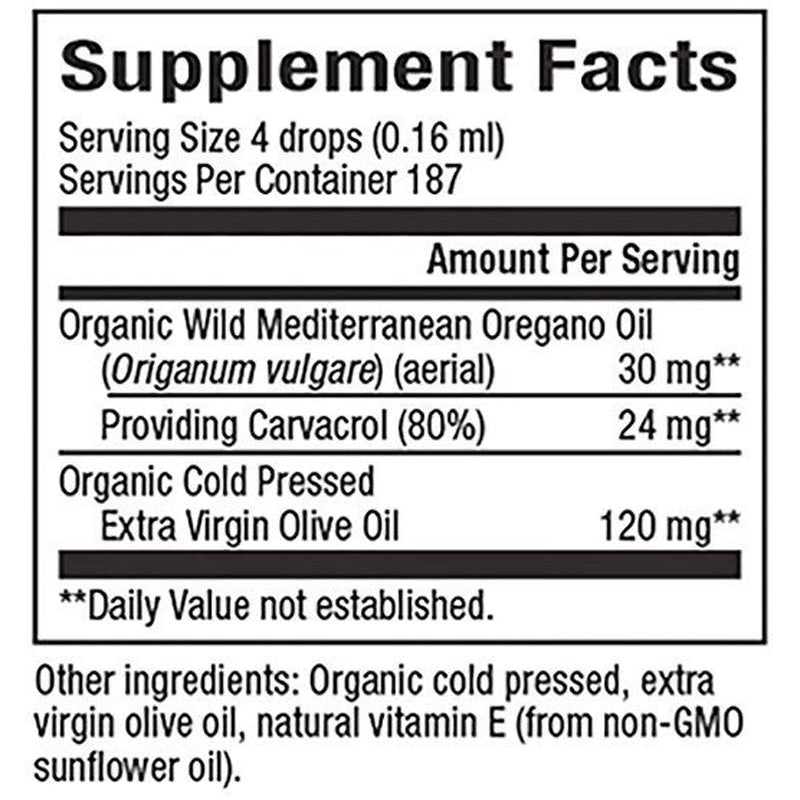 Natural Factors Organic Oil of Oregano, 1 fl oz