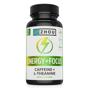 Zhou Energy+Focus caffeine+L-Theanine 60veg caps