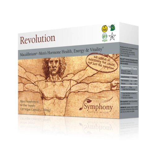 Revolution Macalibrium - Natural Concentrated Gelatinized Maca Supplement to Support Men&#39;s Hormone Health, Energy, Strength, Power, and Reproductive Health -120 Vegan Capsules (60 Day Supply)