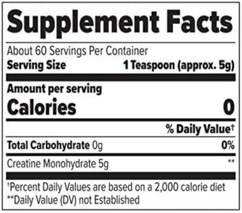 FINAFLEX Pure CREATINE, Unflavored - 10.6 oz - Promotes Muscular Strength, Size &amp; Performance - 100% Pure, Micronized Creatine Monohydrate - 60 Servings
