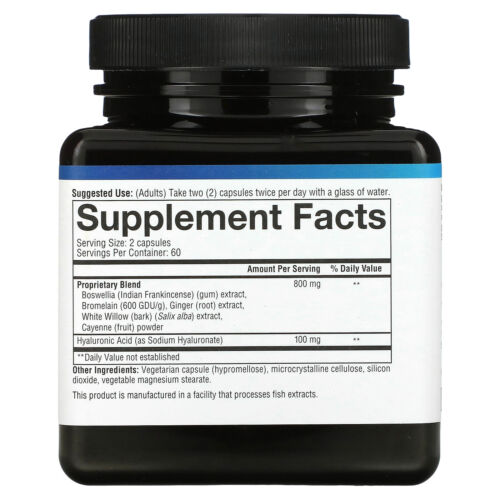 Youtheory Hyaluronic Acid Advanced Formula - Joint Support Supplement with Boswellia Extract* - Skin Health Supplement - Dairy, Soy & Gluten Free - 120 Vegetarian Capsules