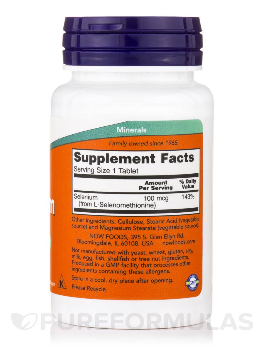 NOW Foods Selenium, 100 mcg, 100 Tablets