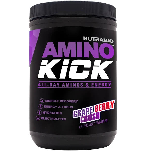 NutraBio - Amino Kick, 30 Servings / Grape Berry Crush