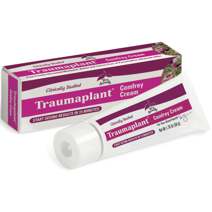 Terry Naturally Traumaplant Comfrey Cream - Non-Staining Herbal Cream - Clinically Studied and Free of Pyrrolizidine Alkaloids - for External Use Only - 1.76 oz